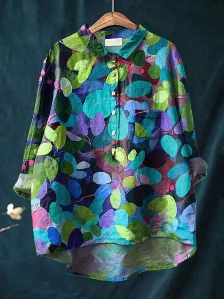 Donna™ - Tummy covering floral shirt