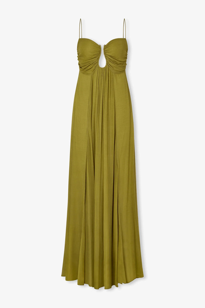 Alira™ | Classic High-Neck Maxi Dress